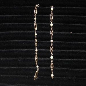 12kt Gold and Real Pearl Bracelets